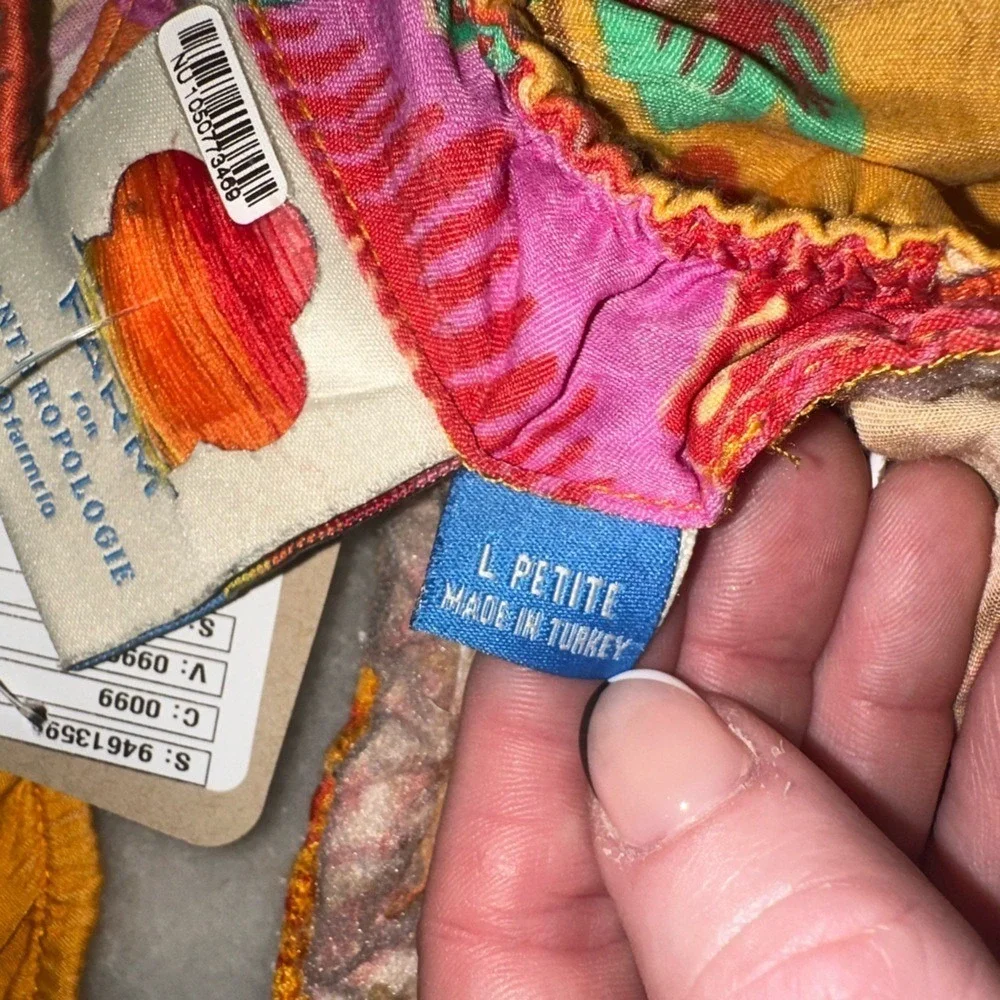 NWT Farm Rio Size Large Petite Floral One-Shoulder Cutout Maxi Colorful Dress - Picture 11 of 15